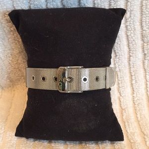 NIB Rustic Cuff silver mesh metal bracelet